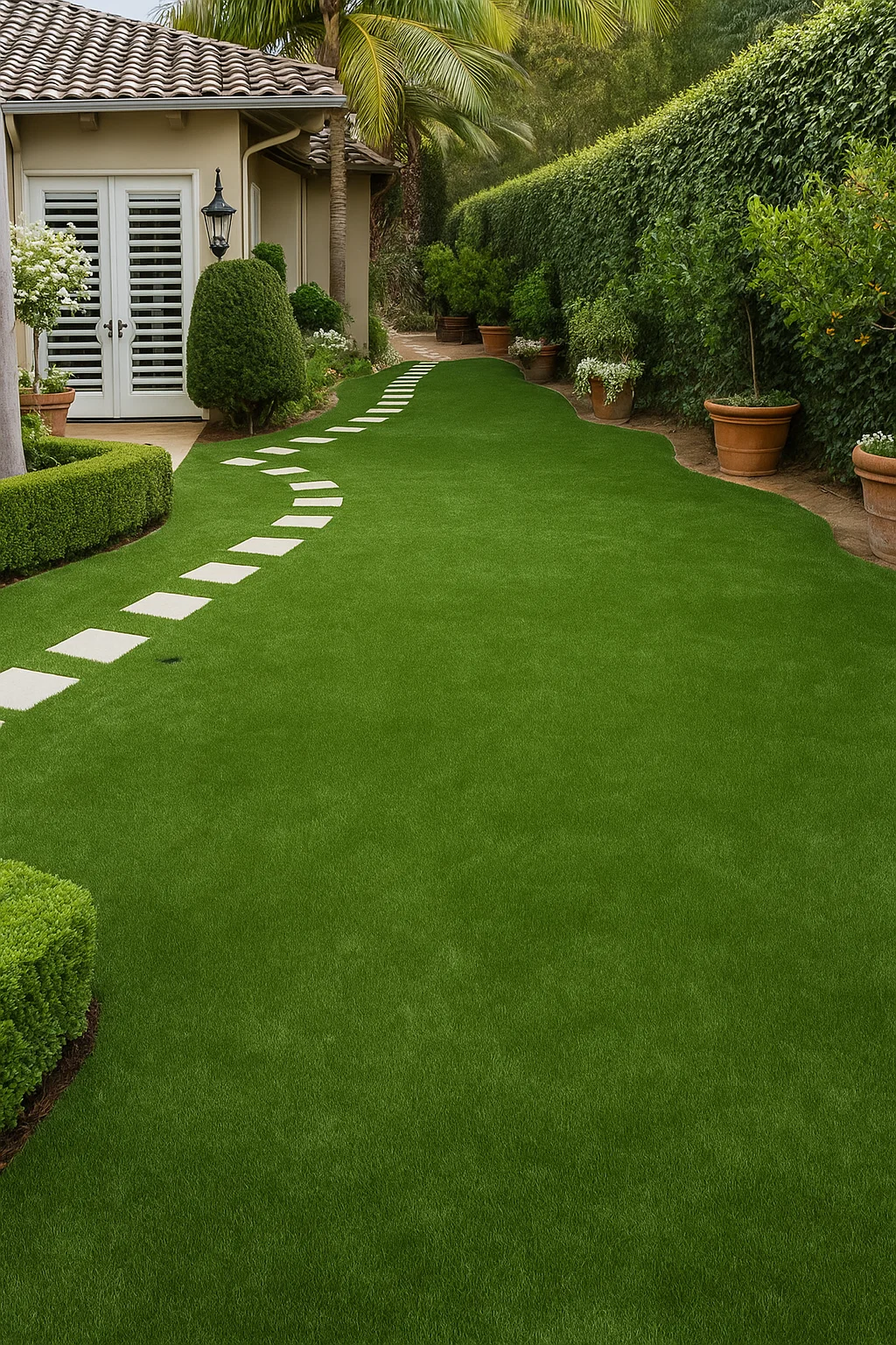 Dayanıklı ve gerçek görünümlü peyzaj çim halı – bahçe, balkon ve dış mekan dekorasyonu için ideal yapay çim kaplama