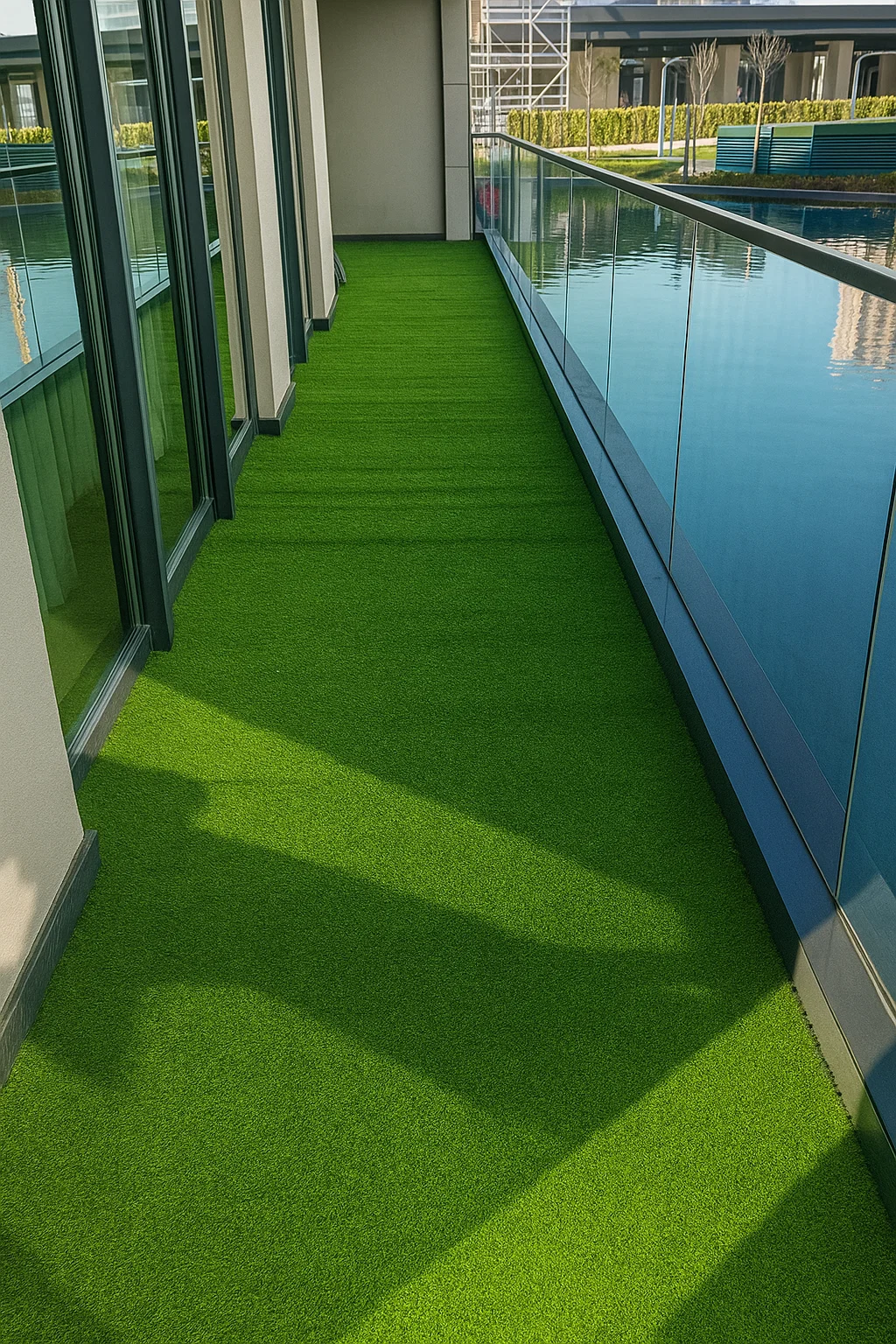 Dayanıklı ve gerçek görünümlü peyzaj çim halı – bahçe, balkon ve dış mekan dekorasyonu için ideal yapay çim kaplama