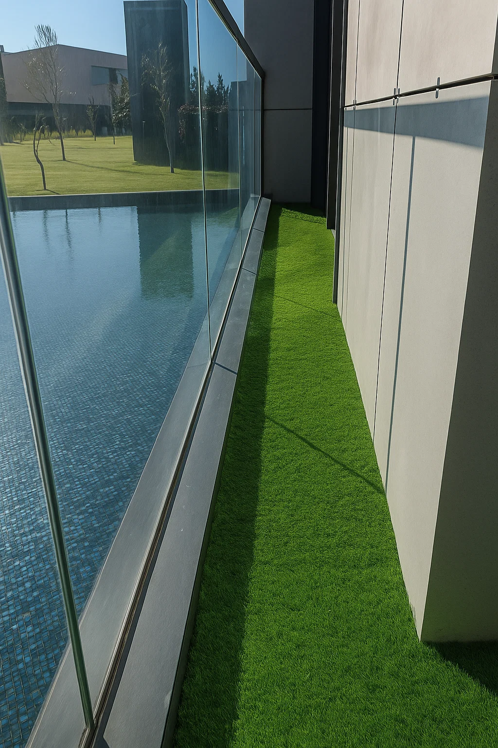 Dayanıklı ve gerçek görünümlü peyzaj çim halı – bahçe, balkon ve dış mekan dekorasyonu için ideal yapay çim kaplama