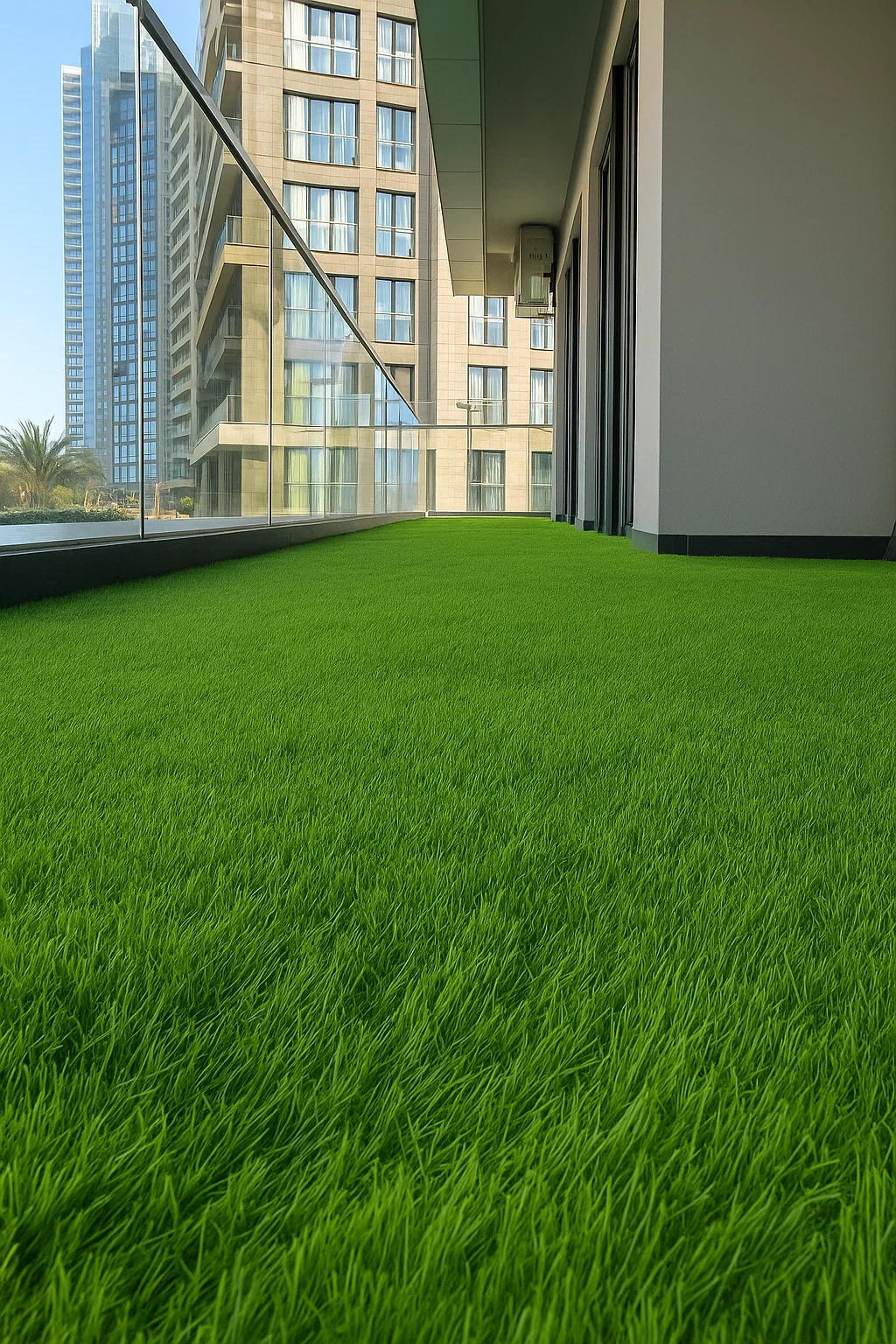 Dayanıklı ve gerçek görünümlü peyzaj çim halı – bahçe, balkon ve dış mekan dekorasyonu için ideal yapay çim kaplama