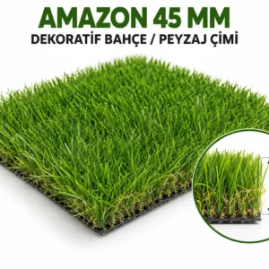 Premium Polietilen Suni Çim Halı – Doğal Görünümlü & UV Dayanımlı (45MM)