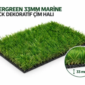 Premium Polietilen Suni Çim Halı – Doğal Görünümlü & UV Dayanımlı (33 MM)